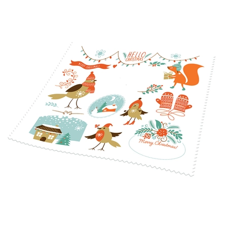 Ściereczka do okularów 18x18 cm, Christmas Pattern 1, pakowana pojedynczo