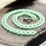 Łańcuszek do okularów akrylowy, seledynowy