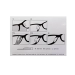 Naklejki na noski do okularów 19 mm x 2,0 mm , czarne - 10 par