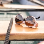 Okulary przeciwsłoneczne nakładane na okulary korekcyjne, Brązowy błyszczący, Bern M