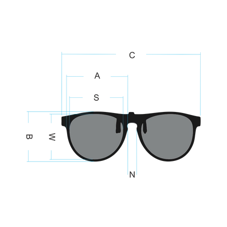 Nakładka przeciwsłoneczna w kształcie Aviator/Pilotki, odchylana z polaryzacją, 61 x 54 mm