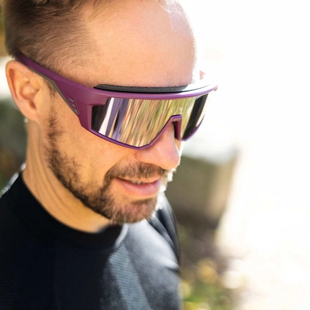 Okulary rowerowe/do biegania Gait, fioletowe z możliwością korekcji