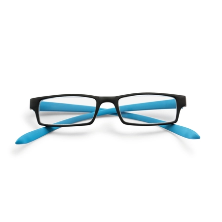 Okulary do czytania Lazybones czarno niebieskie +1,50
