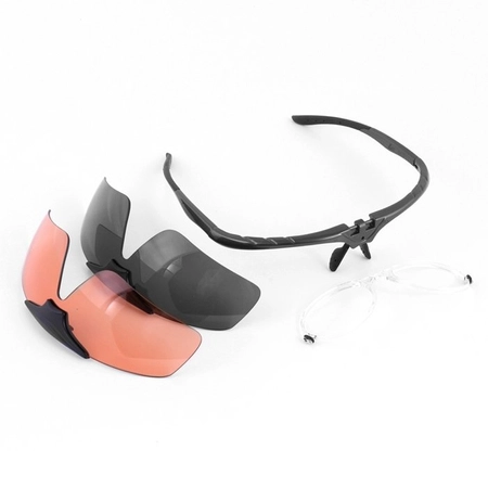 Okulary sportowe Leader Flash Matte Black z wkładką korekcyjną