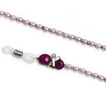 Łańcuszek do okularów ozdobny, Abigail, różowy - 2 szt.