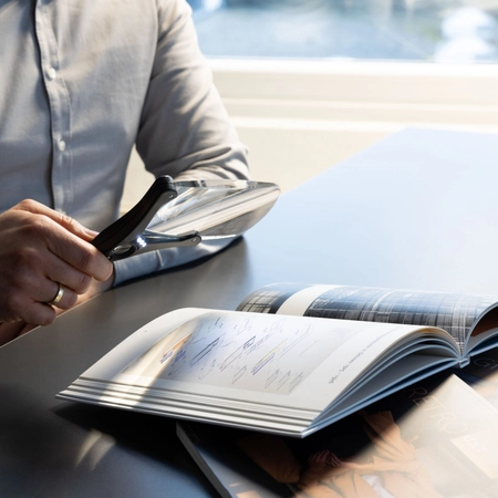 Lupa prostokątna z podświetleniem bez oprawy