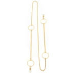 Łańcuszek do okularów metalowy, Turyn, złoty - 1 szt.