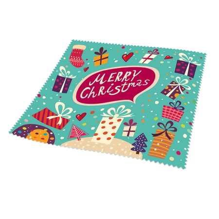 Ściereczka do okularów 18x18 cm, Christmas Gifts, pakowana pojedynczo