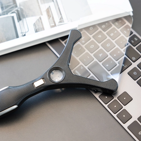 Lupa prostokątna z podświetleniem bez oprawy