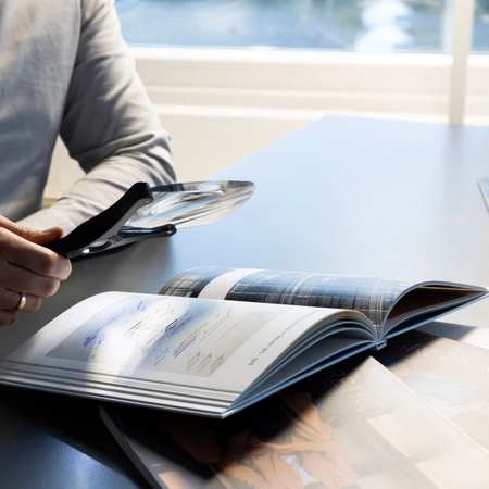 Lupa prostokątna z podświetleniem bez oprawy