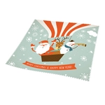 Ściereczka do okularów 18x18 cm, Christmas Santa, pakowana pojedynczo