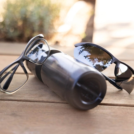 Okulary rowerowe/do biegania Crosser, Szare matowe z możliwością korekcji