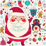 Ściereczka do okularów 18x18 cm, Christmas Santa, pakowana pojedynczo