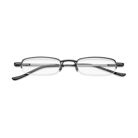 Okulary do czytania półramkowe Viper szare +2,50