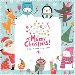 Ściereczka do okularów 18x18 cm, Christmas Pattern 2, pakowana pojedynczo