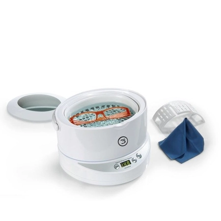 Myjka ultradźwiękowa do okularów z wyjmowaną wanienką 0,6 l + koncentrat czyszczący