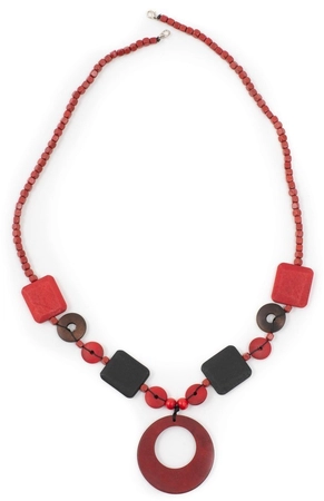 Łańcuszek do okularów ozdobny, Amanda, czerwony - 2 szt.