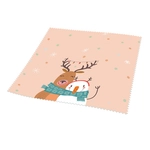 Ściereczka do okularów 18x18,Christmas Reindeer, pakowana pojedynczo