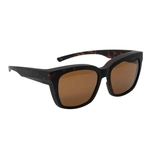 Okulary przeciwsłoneczne nakładane na okulary korekcyjne, Havana matowy, Rome L