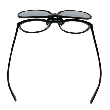 Nakładka przeciwsłoneczna w kształcie Aviator/Pilotki, odchylana z powłoką lustrzaną i polaryzacją, 61 x 54 mm