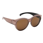 Okulary przeciwsłoneczne nakładane na okulary korekcyjne, Brązowy błyszczący, Bern M