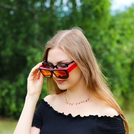 Kolorowe okulary przeciwsłoneczne nakładane na okulary Sofia, M