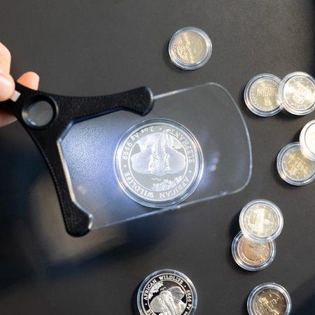 Lupa prostokątna z podświetleniem bez oprawy