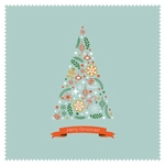 Ściereczka do okularów 18x18 cm, Christmas Tree Mint, pakowana pojedynczo