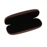 Etui na okulary matowe brokatowe brązowe