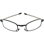 Składane okulary do czytania Bats czarno srebrne +2,00