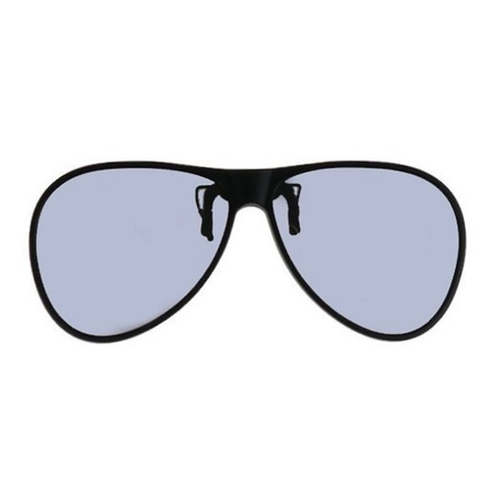 Nakładka przeciwsłoneczna w kształcie Aviator/Pilotki, odchylana z powłoką lustrzaną i polaryzacją, 61 x 54 mm