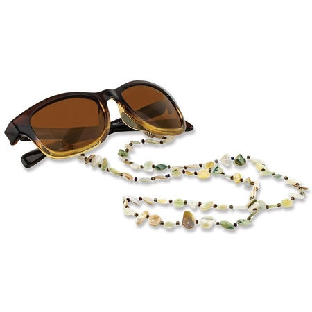 Łańcuszek do okularów z muszelkami i kamyczkami