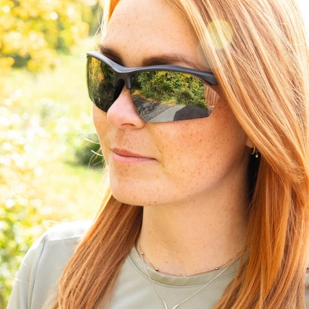 Okulary rowerowe/do biegania Crosser, Szare matowe z możliwością korekcji