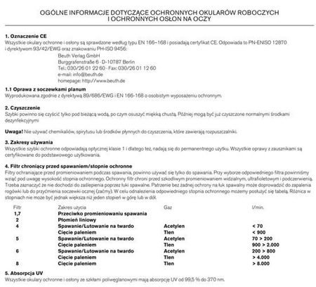 Okulary ochronne metalowe z możliwością korekcji, panto